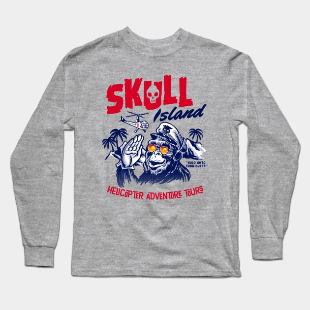 Skull Island Helicopter adventure tours Long Sleeve T-Shirt by GiMETZCO!